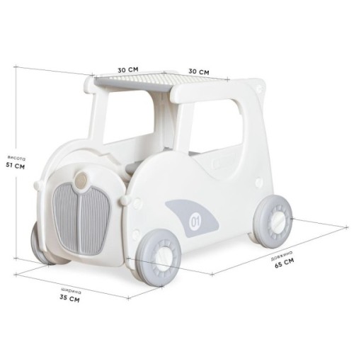 Чудомобіль Mealux Luigi Grey Візок для іграшок (KD-D122 Grey)