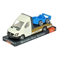 Спецтехніка Tigres Mercedes-Benz Sprinter евакуатор (білий) на планшетці (39708)