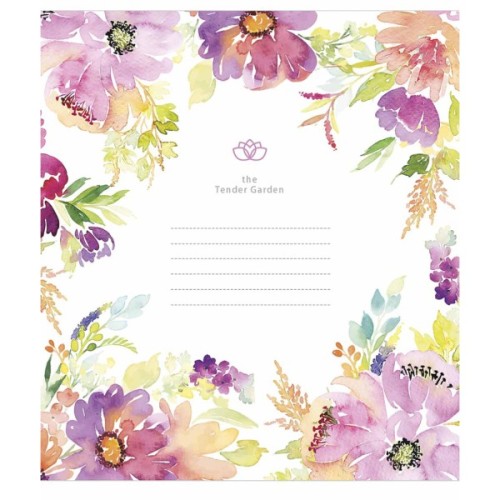 Зошит Школярик Tender Garden 12 аркушів лінія (012-3378L)