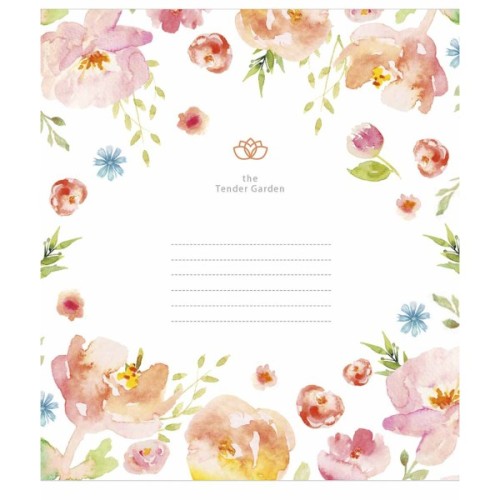 Зошит Школярик Tender Garden 12 аркушів лінія (012-3378L)