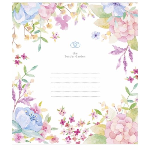 Зошит Школярик Tender Garden 12 аркушів лінія (012-3378L)