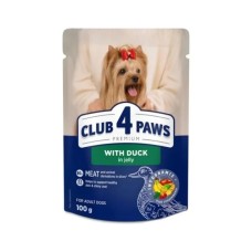 Вологий корм для собак Club 4 Paws Premium для мініатюрних та малих порід з качкою в желе 100 г (4820269143265)
