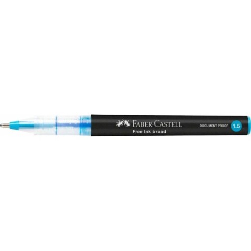 Ролер Faber-Castell Free Ink rollerball, колір чорнила блакитний, 1,5 мм, одноразовий (31225)