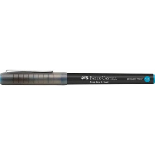 Ролер Faber-Castell Free Ink rollerball, колір чорнила блакитний, 1,5 мм, одноразовий (31225)