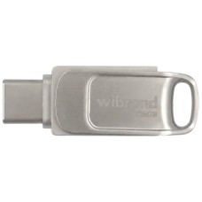 USB флеш накопичувач Wibrand 128GB Bee Silver USB 3.2/Type-C (WI3.2TC/BE128TC039S)