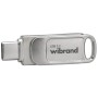 USB флеш накопичувач Wibrand 128GB Bee Silver USB 3.2/Type-C (WI3.2TC/BE128TC039S)