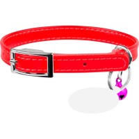 Нашийник для тварин WAUDOG Glamour з QR паспортом Д 22-30 см червоний (32483)