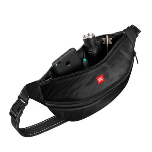 Поясна сумка-бананка для собак WAUDOG Family 33х17х10 см чорна (56891)