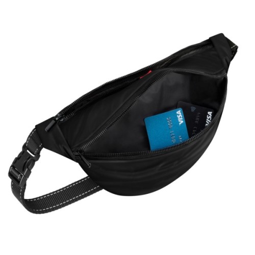 Поясна сумка-бананка для собак WAUDOG Family 33х17х10 см чорна (56891)