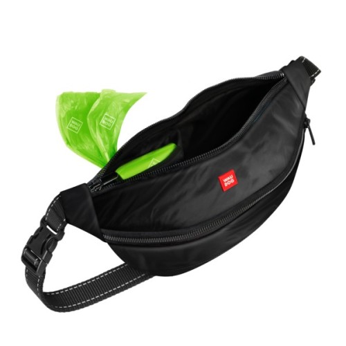 Поясна сумка-бананка для собак WAUDOG Family 33х17х10 см чорна (56891)