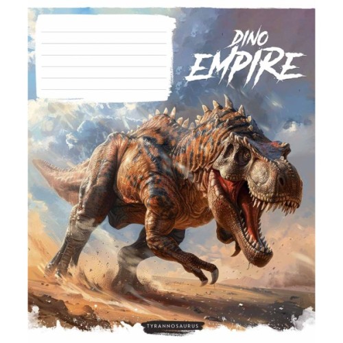Зошит Школярик Dino empire 18 аркушів клітинка (018-3490K)