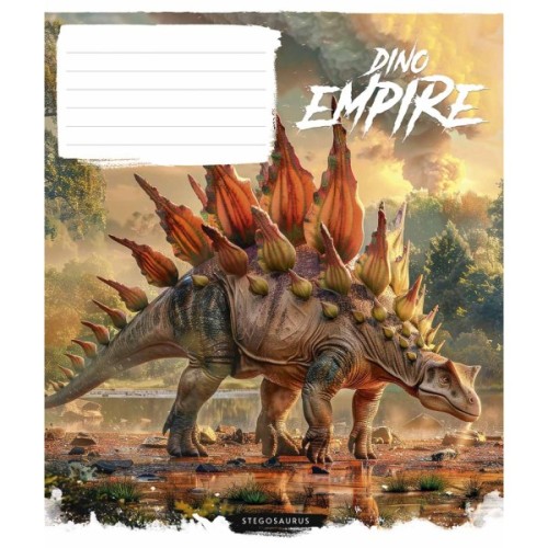 Зошит Школярик Dino empire 18 аркушів клітинка (018-3490K)