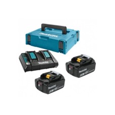 Набір акумулятор + зарядний пристрій Makita набір LXT (BL1860Bx2, DC18RD, Makpac3) (198077-8)