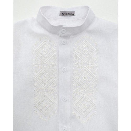 Сорочка дитяча Brilliant з вишивкою Карпати (24113-128B-cream)