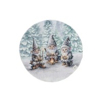 Серветка на стіл Прованс гобеленова Казкові гноми D 35 см (038429)