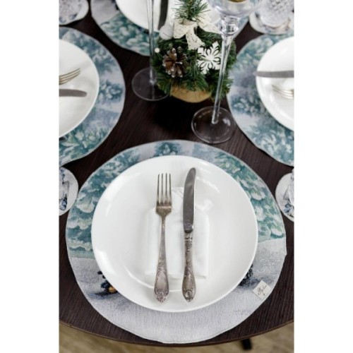 Серветка на стіл Прованс гобеленова Казкові гноми D 35 см (038429)