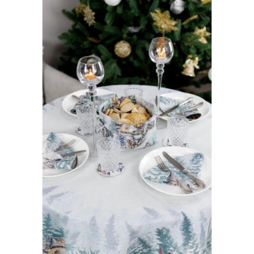 Серветка на стіл Прованс гобеленова Казкові гноми D 35 см (038429)