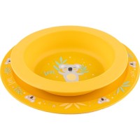 Набір дитячого посуду Canpol babies Exotic Animals Жовтий 2 шт. (56/523_yel)