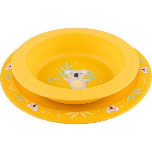 Набір дитячого посуду Canpol babies Exotic Animals Жовтий 2 шт. (56/523_yel)