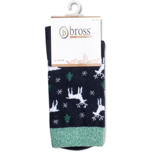 Шкарпетки дитячі Bross новорічні (6390-13-green)