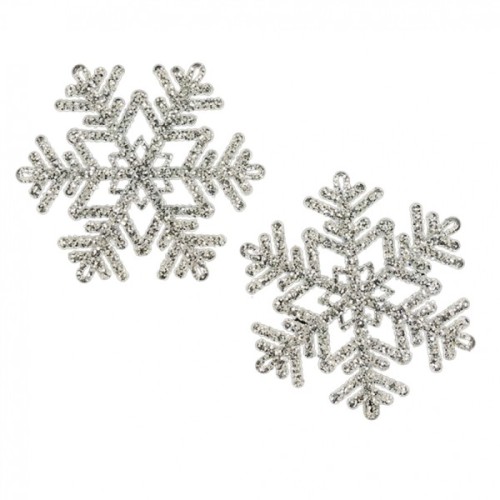 Ялинкова іграшка Novogod`ko Сніжинки 12 cм 2 шт Пластик (974873)