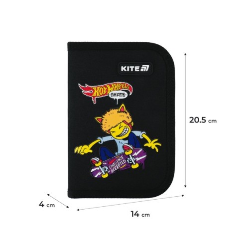 Пенал Kite 622-2 Hot Wheels, 1 відділення, 2 відворот (HW25-622-2)