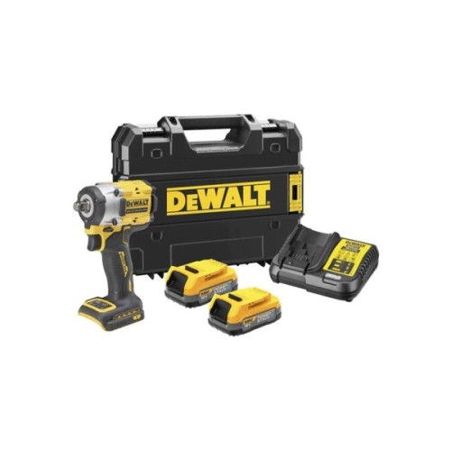 Гайковерт DeWALT 18V XR Li-lon PowerStack 2x1.7Ah, безщітковий, 406 Нм, кейс TSTAK (DCF921E2T)