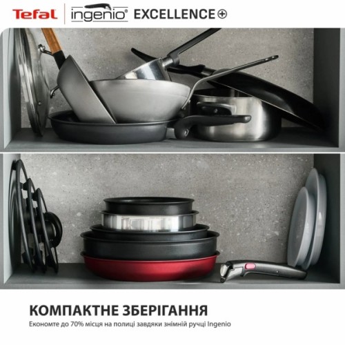 Набір посуду Tefal Ingenio Excellence+, 3 предмети, чорний (P0009553)