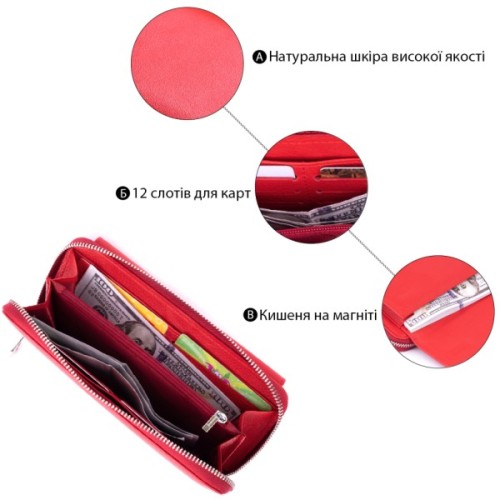 Гаманець ST Leather Червоний (19366)