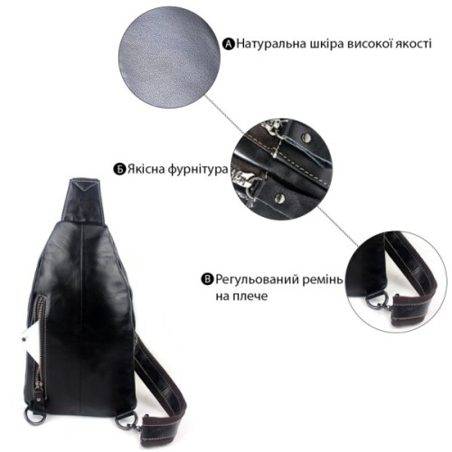 Сумка Vintage На плече Чорна (14760)