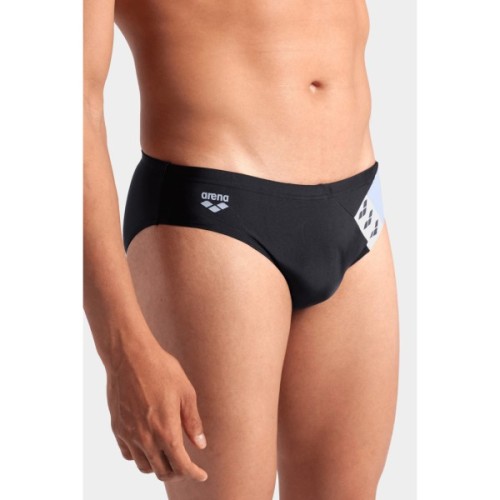 Плавки Arena Stripe Swim Briefs 007929-550 чорний, сірий 95 (3468337395218)