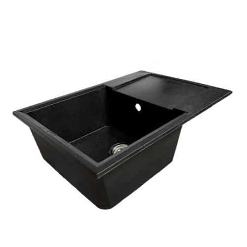 Мийка кухонна Adamant Horizon Medium чорний + змішувач та дозатор (4824296104503)