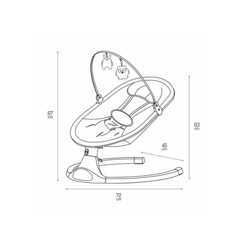 Крісло-гойдалка MoMi Kenani Onyx Black (BULE00038)