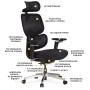 Офісне крісло Mealux D2 Air Fabric Black (HF-D2 F/B)