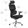 Офісне крісло Mealux D2 Air Fabric Black (HF-D2 F/B)