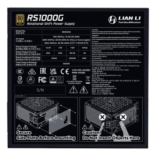 Блок живлення Lian Li 1000W (G9P.RS1000G.B000.EU)