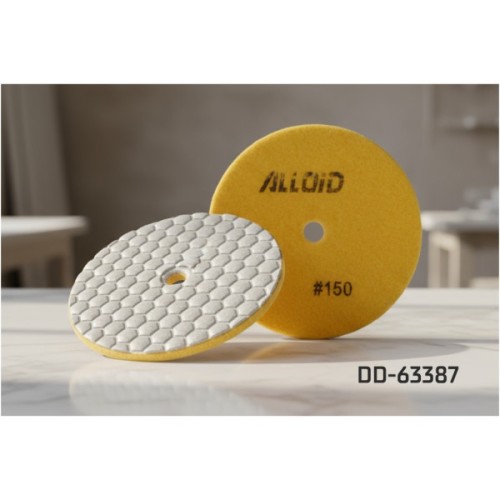 Круг зачистний Alloid Pro, алмазний, шліфувальний, на липучці, HEXAGON, 100мм, зерно 150 (DD-63387)