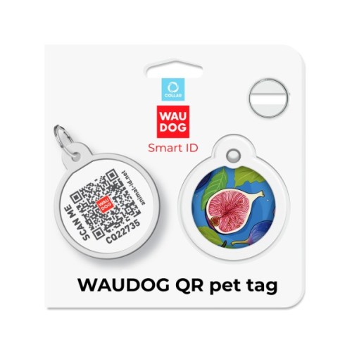 Адресник для тварин WAUDOG Smart ID з QR паспортом "Інжир", коло 30 мм (230-4053)