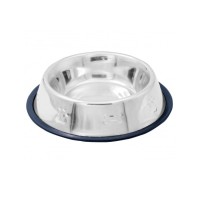 Посуд для собак Swastik Industries Миска металева на гумі з кісткою 700 мл (2700000021989)