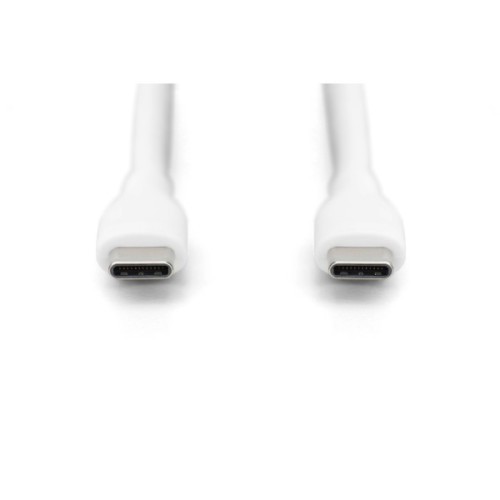 Дата кабель USB-C to USB-C 2.0m USB 2.0 60W silicone white Digitus (AK-300341-020-W)