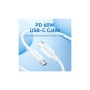 Дата кабель USB-C to USB-C 1.0m 60W white Vention (TRCWF)