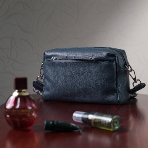 Сумка Vintage Жіноча шкіряна Синя (22652)