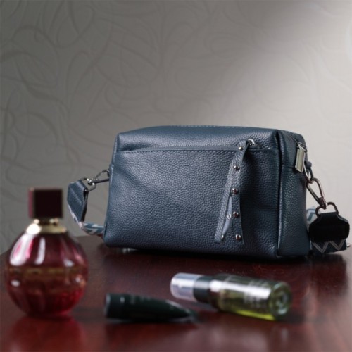 Сумка Vintage Жіноча шкіряна Синя (22652)