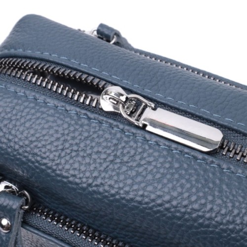 Сумка Vintage Жіноча шкіряна Синя (22652)