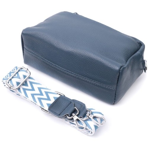 Сумка Vintage Жіноча шкіряна Синя (22652)