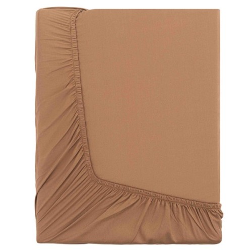 Простирадло Ardesto на резинці Mix&Match, 100% бавовна, сатин коричневий 160х200+30 см (ART1620FSH)