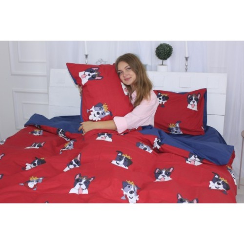 Постільна білизна MirSon Бязь 17-0568 Kings of dogs (2200004273570)