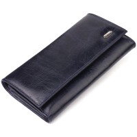 Портмоне Canpellini З натуральної шкіри Синє (21533)