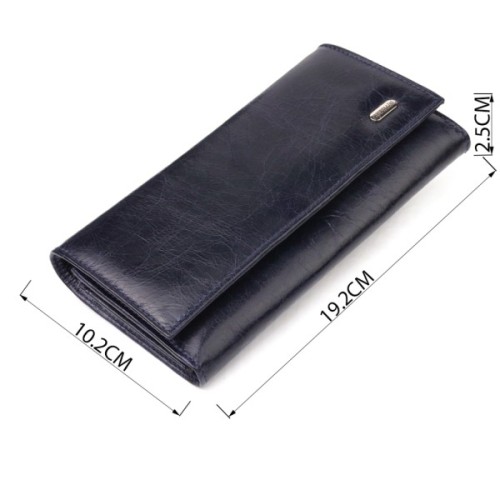 Портмоне Canpellini З натуральної шкіри Синє (21533)