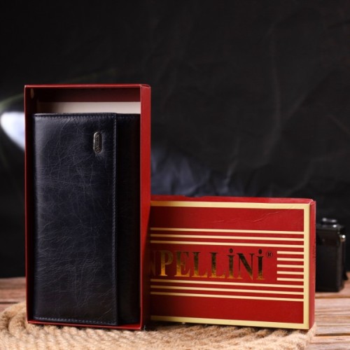 Портмоне Canpellini З натуральної шкіри Синє (21533)